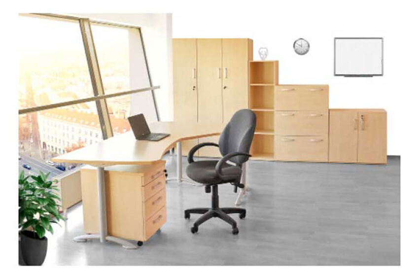 Irodai bútorok képe egy irodában
